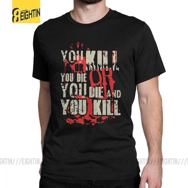 

walking dead t-shirt мужчины с коротким рукавом повседневная тройники o шеи хлопка одежда большой размер t shirt