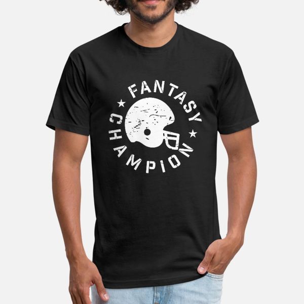 

fantasy football champion t shirt men customize cotton o neck unique gift comical summer pictures shirt