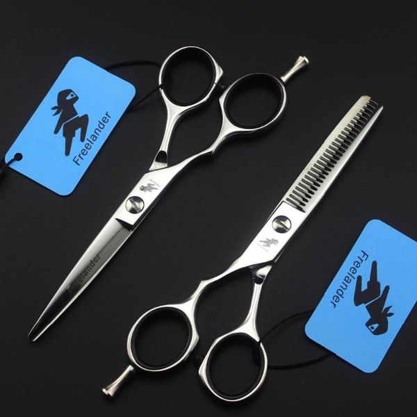 

6.0 inch black ander bamboo handle stylish modeling scissors durable