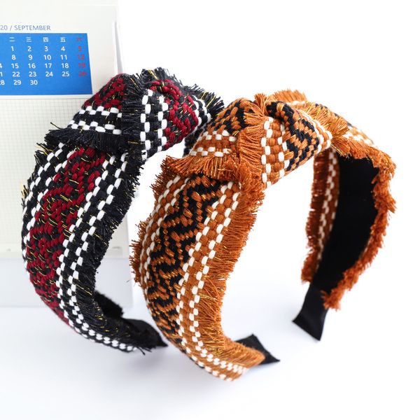 

ethnic knitting knot hairband headband for women girls hair accessories