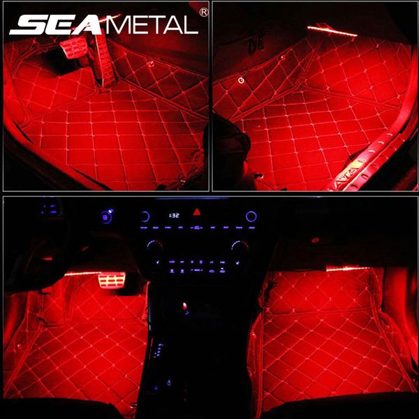 

car lights car atmosphere light interior auto ambient lamp strip remote control rgb mode light assembly auto accessories