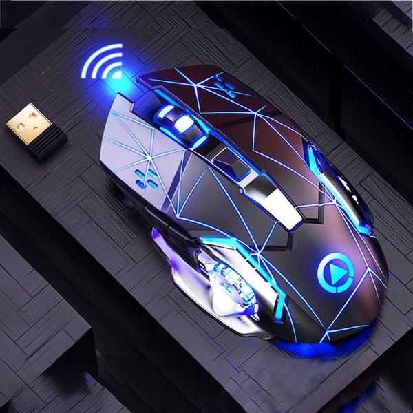 

redstorm a4 wireless gaming mouse 1600 dpi rechargeable gamer silent mute usb mice backlight gamer mouse game mice for pc laptop