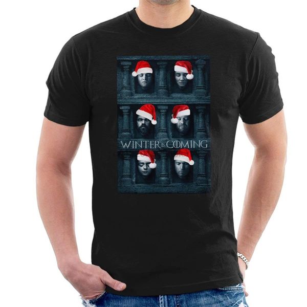 

winter is coming faces christmas 2019 latest o neck sunlight men blank t shirts