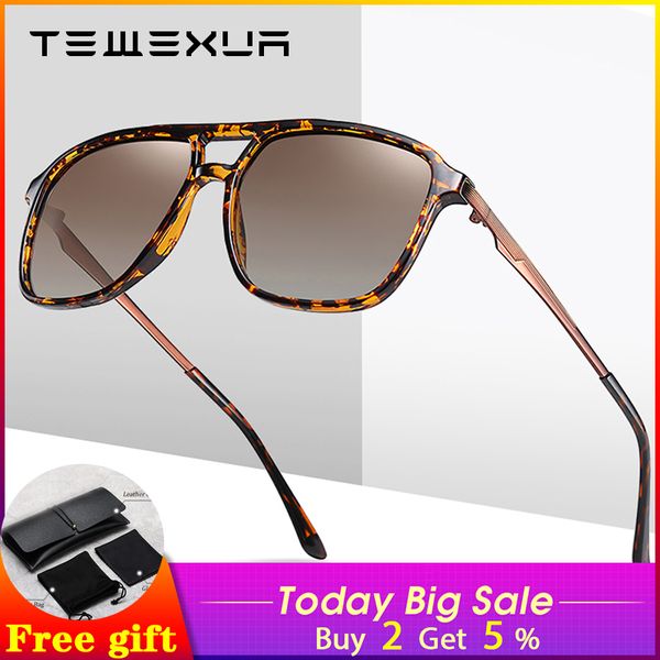 

tewexua 2020 new style tr square polarized men and women sunglasses retro night vision sunglasses metal frame uv400, White;black