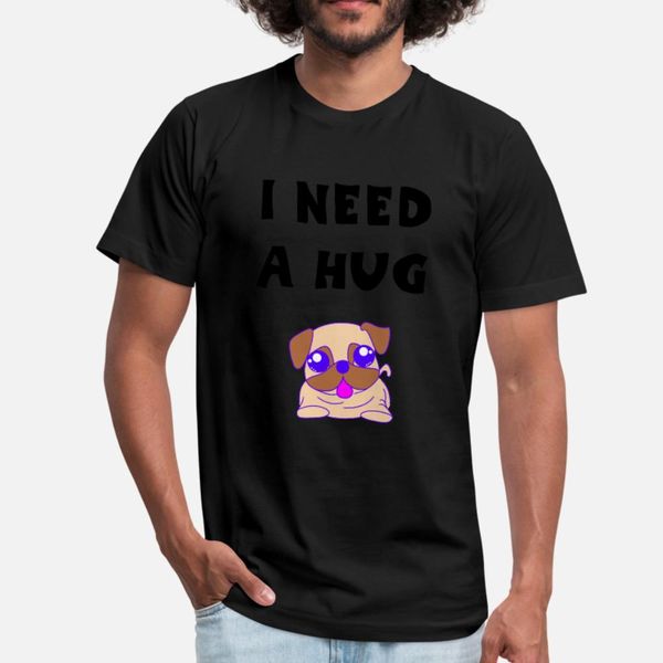 

i need a hug cute frenchie puppy dog cartoon t shirt men knitted short sleeve o neck novelty anti-wrinkle funny casual summer family shirt