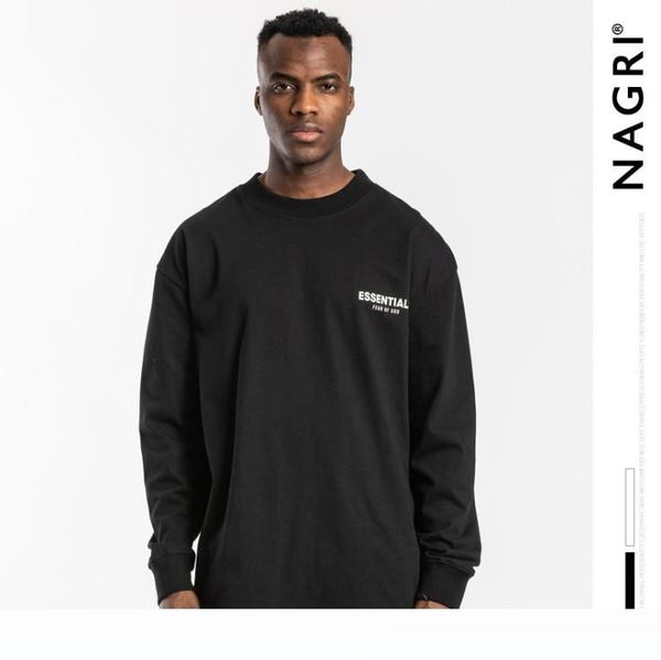 

men t-shirts printing new crew neck tee fog t-shirts men long sleeve, White;black