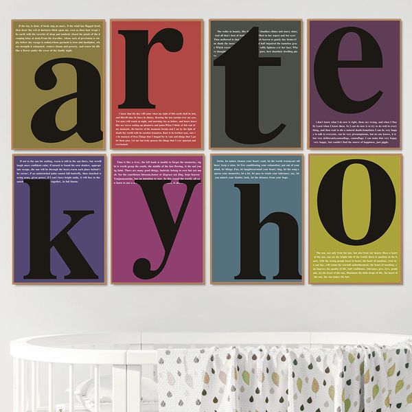 

quote words nordic art home decor nordic canvas painting wall art kids bedroom posters and prints for living room wall painting