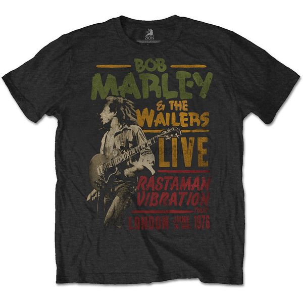

bob marley the wailers rastaman vibration tour official tee t-shirt mens tee shirt more size and colors