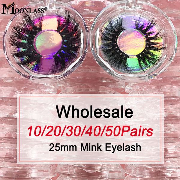 

false eyelashes 25mm mink lash vendor 10/20/30/40/50 pairs eyelash packaging box bulk lashes wholesale