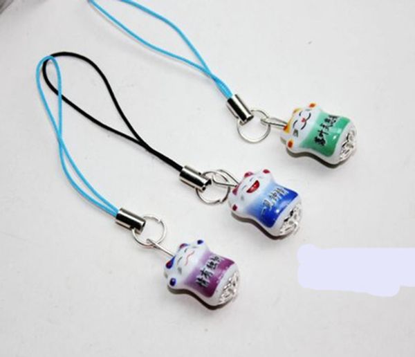 

wholesale mini capsule toy promotion gift ceramics fortune cat pendant mix items
