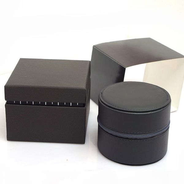

round watches pu leather boxes gift box leather watch box mens watches boxs watches boxs cases, Black;blue