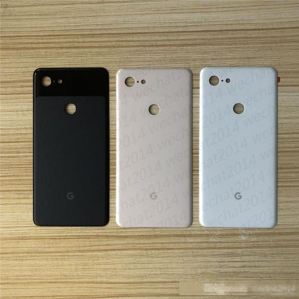 

100pcs oem back glass battery cover rear door housing case cover replacement for google pixel 3 xl dhl