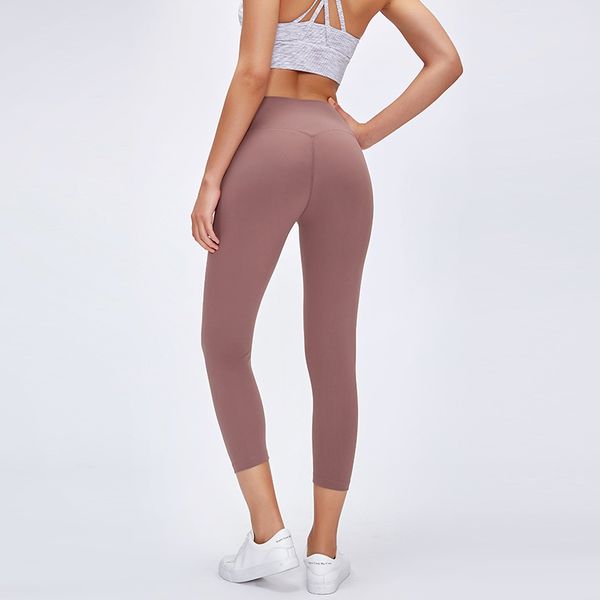 

lu leggings yoga pants high waist hip lifting slim fit workout indoor sports fitness pants women seamless leggings lu yoga gym cropped pants, White;red