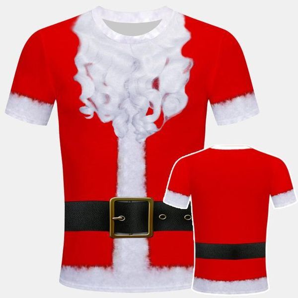 

new santa novelty festive christmas baby bump pregnanc father christmas santa claus 3d print shirts funny oversized humor men clothing