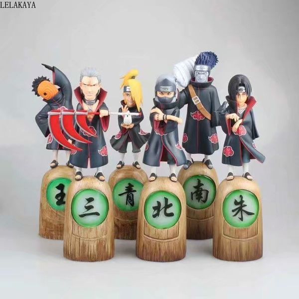 

23~24cm naruto shippuden kakashi akatsuki uchiha itachi tobi hidan hoshigaki kisame kakuzu gk pvc action figure toy new lelakaya y200811