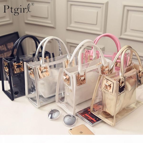 

women fashion shoulder bag clear jelly clutch purse transparent handbag ptgirl strap crossbody messenger bags 2019 design sac