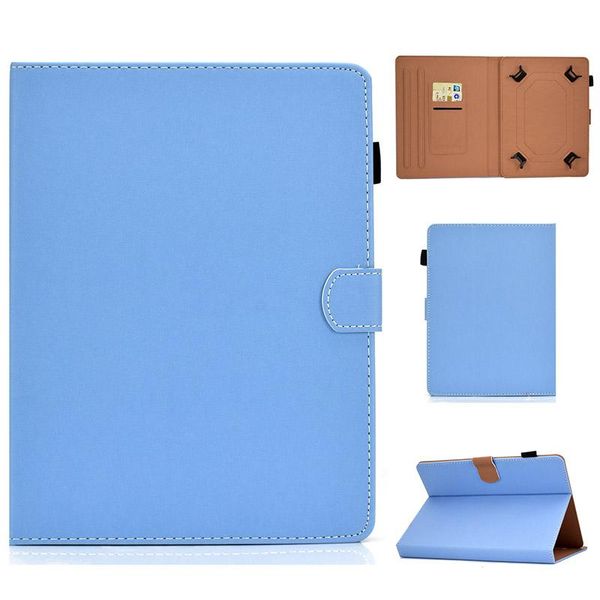 

pu leather tablet case for ipad samsung 7 8 10 inch universal magnetic pc case with holder stand bracket card slot pencil cover