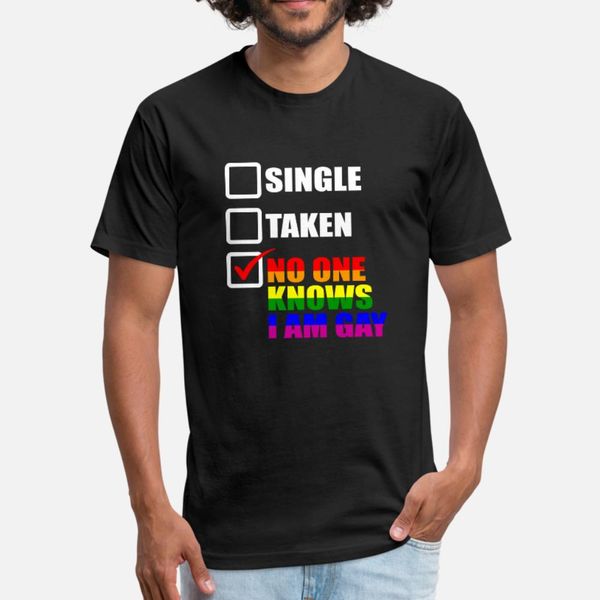 

i'm gay lgbt rainbow gift for lesbian & gay pride t shirt men customized 100% cotton s-3xl solid color graphic fashion spring slim shir