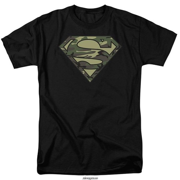 

fashion camo superman logo s shield black t shirt mens fashion novelty short sleeve tee clothes