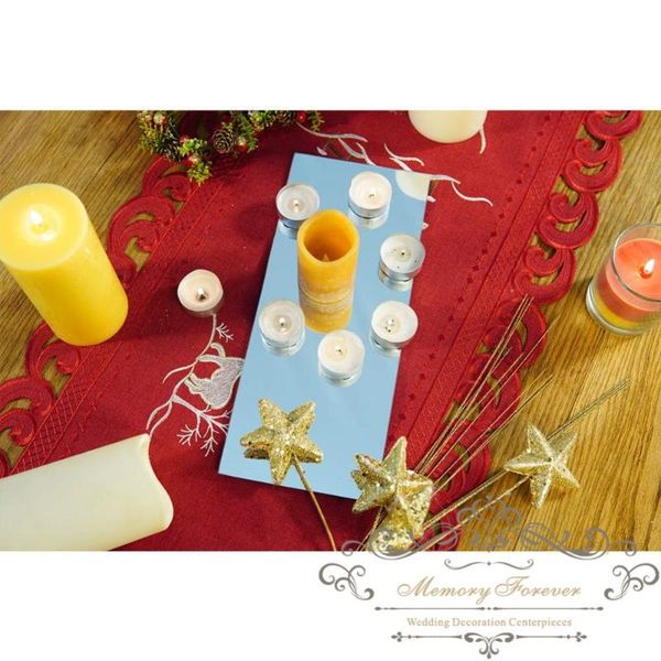

12"x24" rectangle mirror candle tray/acrylic mirror plate for wedding table centerpiece christmas party decoration set of 10