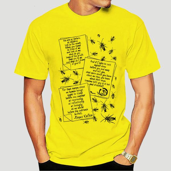 

франц кафка метаморфозы котировки новый хлопок серый tshirt качества футболки мужчины печать с коротким рукавом o шеи тенниска-2178a