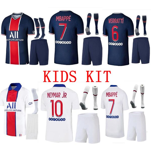 

20 21 pari soccer jersey maillots de football shirt 2020 2021 mbappe icardi marquinhos kids kit sets maillot de foot cavani, Black