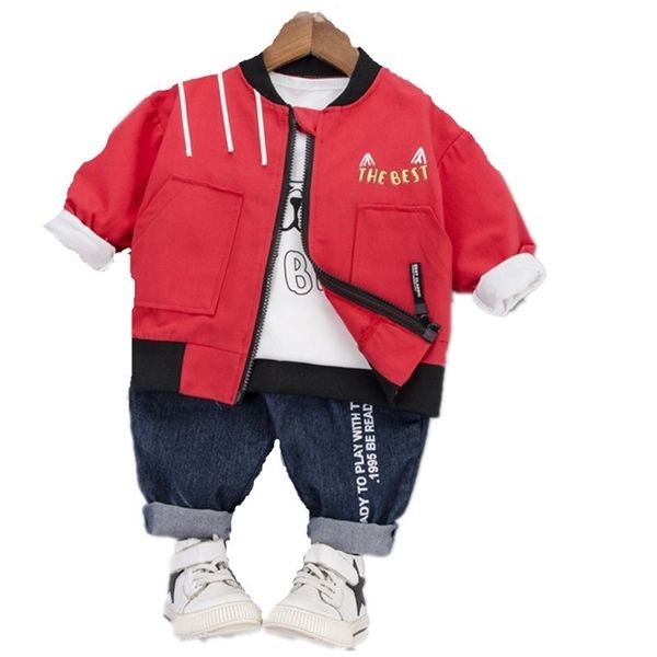 

baby boy spring autumn cotton clothes children cartoon print t shirt coat pants 3pcs/sets infant kids fashion toddler tracksuits, White