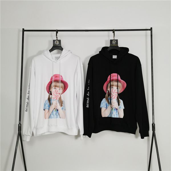 

acme de la vie adlv brand designer men women hoodies fashion sweatshirts long sleeve #2073, Black