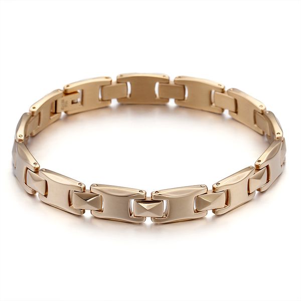 

jewelry classic glossy gold business men's titanium steel bracelet domineering men's bracelet, Black