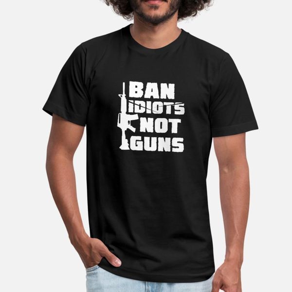 

ban idiots not guns t shirt men crazy short sleeve s-3xl kawaii crazy casual summer style pattern shirt