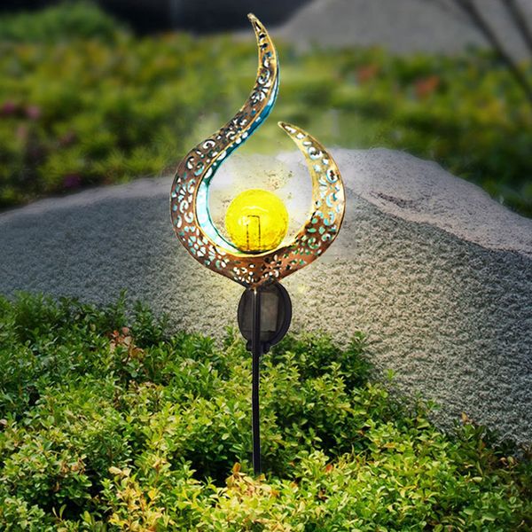 

solar led flame light waterproof retro iron garden lawn lamp outdoor garden landscape decor lighting sun moon flame dropshipping