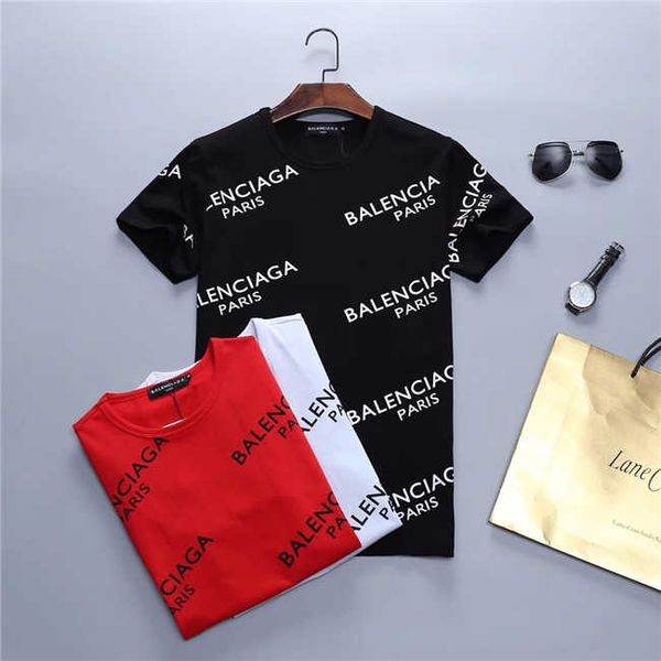 

mens summer t shirts mens 2020 paris style clothes letter printed new pairs classic women men shirt crew neck clothes, White;black