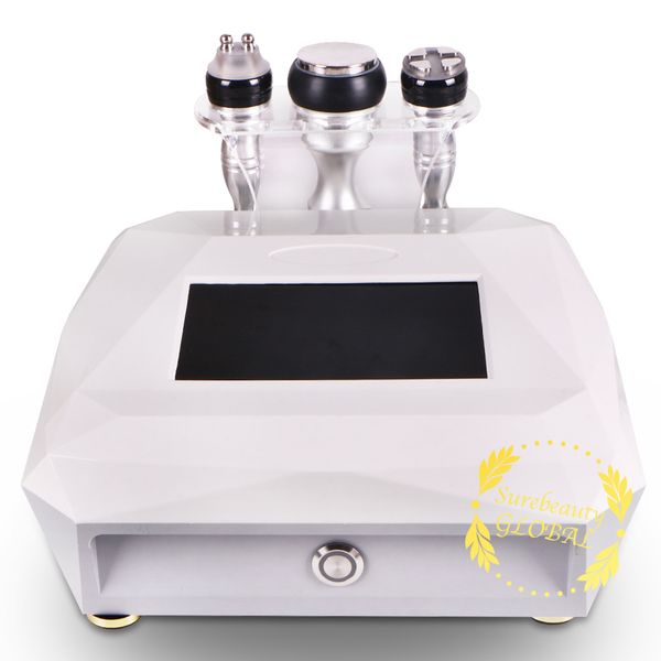 

new ultrasound cavitation 2.0 fat reduce vacuum bipolar 3d smart rf radio frequency red pon therapy face body skin care slimming machine, Black;white