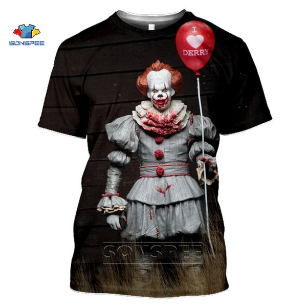 

pennywise dancing clown it movie film retro vintage horror cult white style men stephen king f48 3d print shirts hippie humor men clothing
