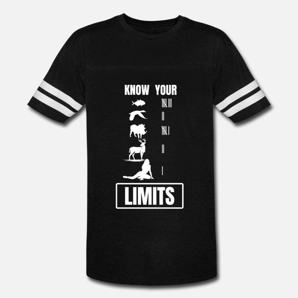 

know your limits hunting t shirt men design cotton s-3xl outfit cute building summer natural shirt