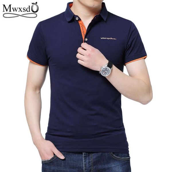 

mwxsd casual shirt men fashion letter print short-sleeve men's polos fashion brand shirts man sale slim polos 5xl, White;black