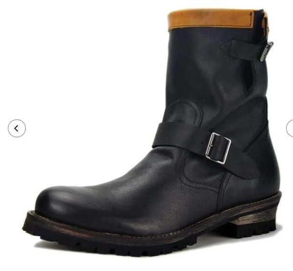 

men pu leather fashion shoes low heel fringe shoes dress brogue spring boots vintage classic male casual tv039, Black