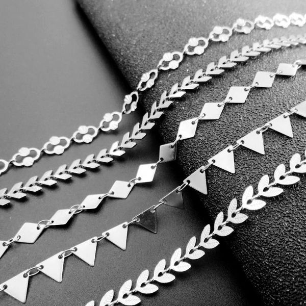 

5style stainless steel women chain men's necklace fashion jewelry, Silver