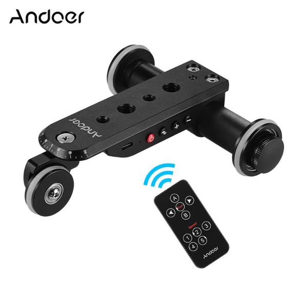 

andoer aluminum alloy motorized video camera dolly track slider+phone holder for hero 7/6/5 dslr camera