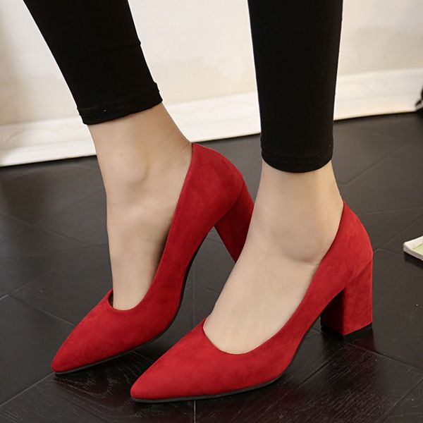 

2020 autumn female sandals pointed lady high heels black with thick with wild single women shoes sandalias femeninas
