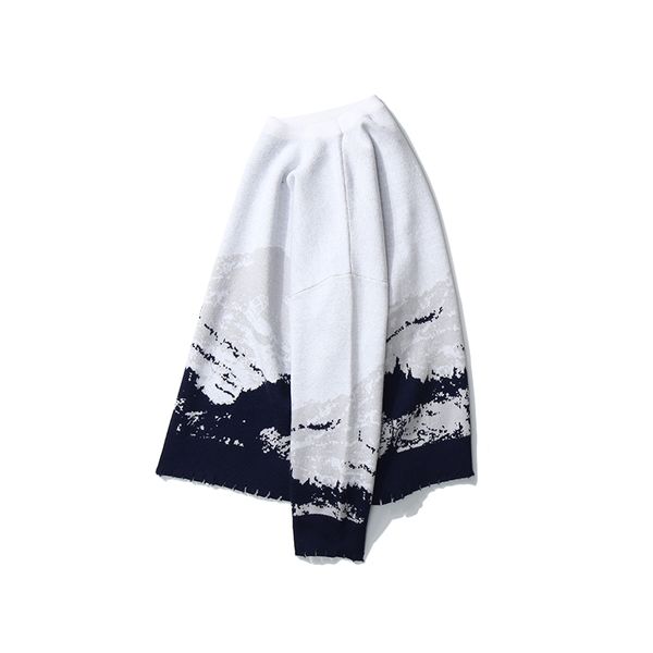 

block color hop o neck mens sweater sweaters and pattern pullover oversize clothes men hop women streetwear casual aleqe, Black