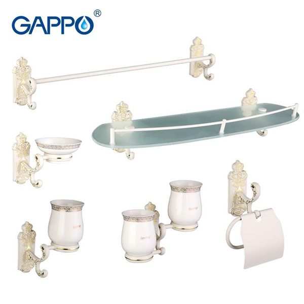 

accessories hardware towel set glass bath soap dish gappo setsg35t6 shelf holder holder bathroom bar toothbrush paper 6pc double gofrv