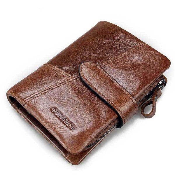 

men's wallet leather activity zipper buckle stitching clutch, Red;black