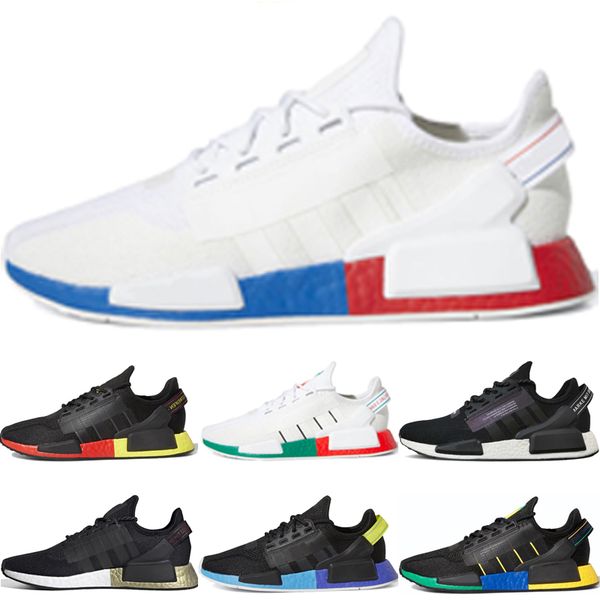 

классические мужчины женщины кроссовки nmd r1 v2 красный синий мехико черный белый яркий volt черного золота кроссовки chaussures eur 36-45