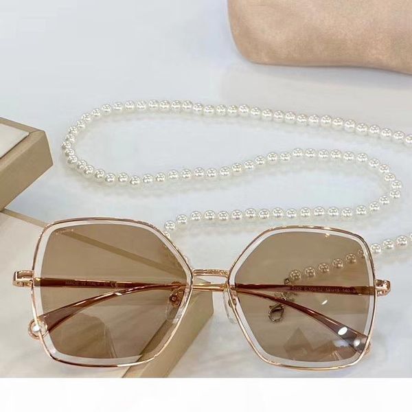 

designer sunglasses pearl chain necklace gafa de sol 4262 women luxury designer sunglasses new with box, White;black