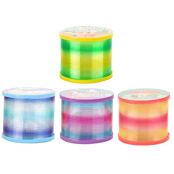 

kid toy early teaching 40pcs magic rainbow spring pull toy colorful sparkling light rainbow spring model toy