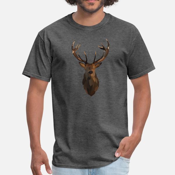 

deer low poly style t shirt men create short sleeve s-3xl formal gift humor spring natural shirt