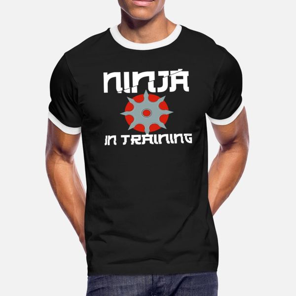 

ninja in training shiruken ninjutsu martial arts t shirt men designing 100% cotton plus size 3xl costume cute authentic pictures shirt