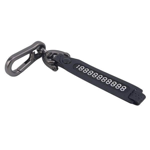 

car key ring anti-lost phone number plate pendant, Silver