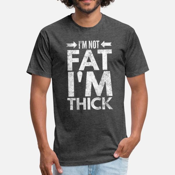 

i'm not fat i'm thick t shirt men character short sleeve plus size 3xl pattern loose humor spring autumn natural shirt